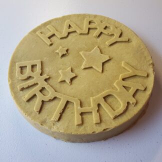 9 x 9 Round Happy Birthday Cake with Stars